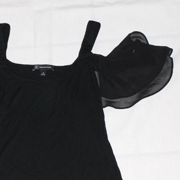 INC International Concepts Medium Womens Black sleeveless lace drop shoulders - Picture 3 of 5